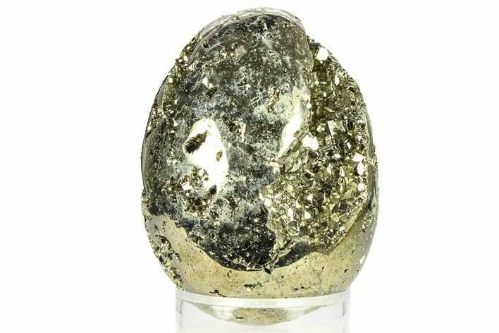 Polished Pyrite Egg - Peru #302361